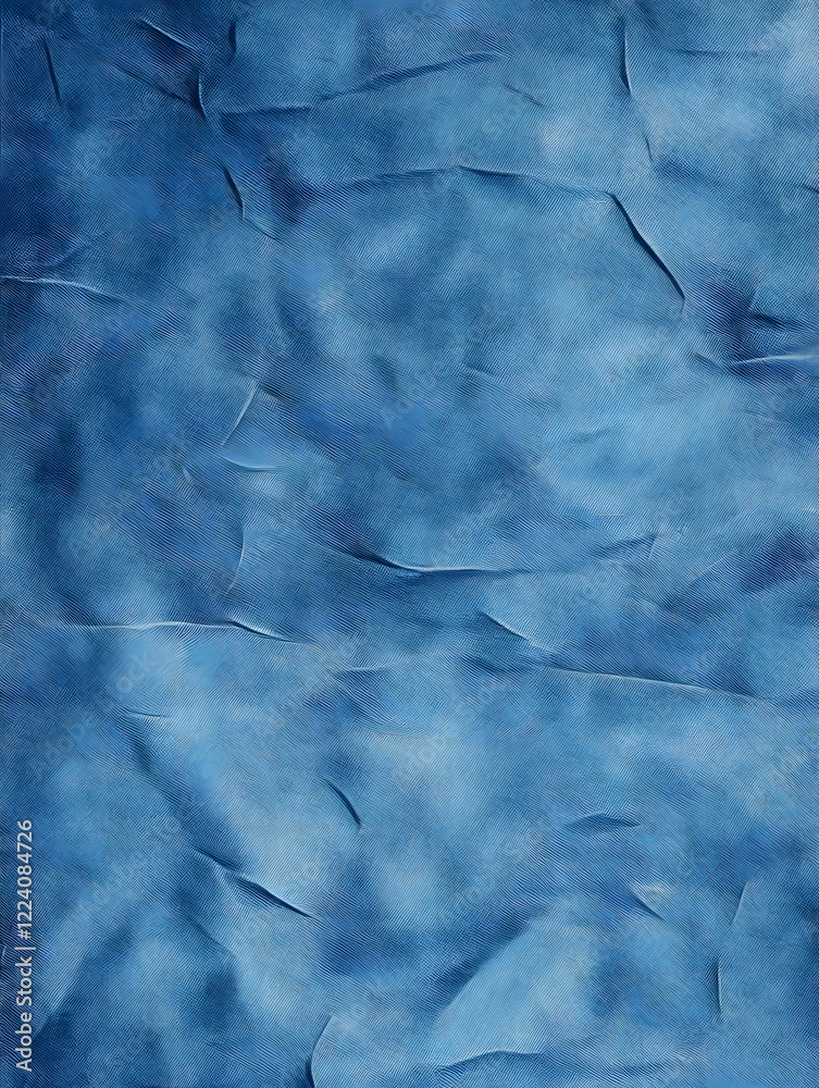 Naklejka premium Textured blue background with abstract wrinkled effect ideal for artistic designs : Generative AI
