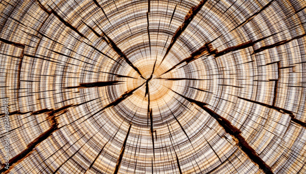 Fototapeta premium Stunning Tree Rings Cross Section Texture Image