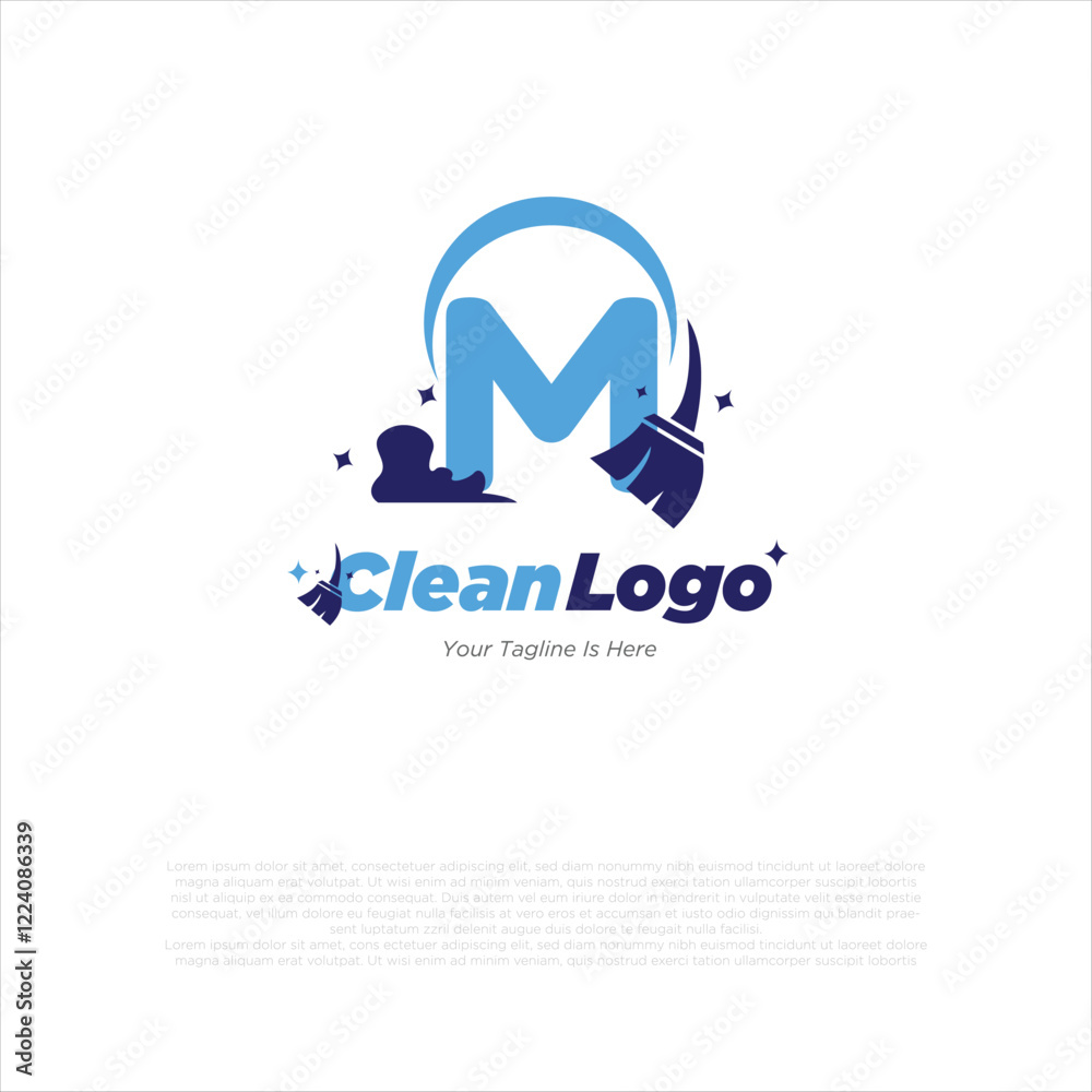 m initial letter combine with broom for cleaning service, house maintenance, repair, housecleaning, logo vector template concept m initial letter combine with broom for cleaning service, house maintenance, repair, housecleaning, logo vector template concept