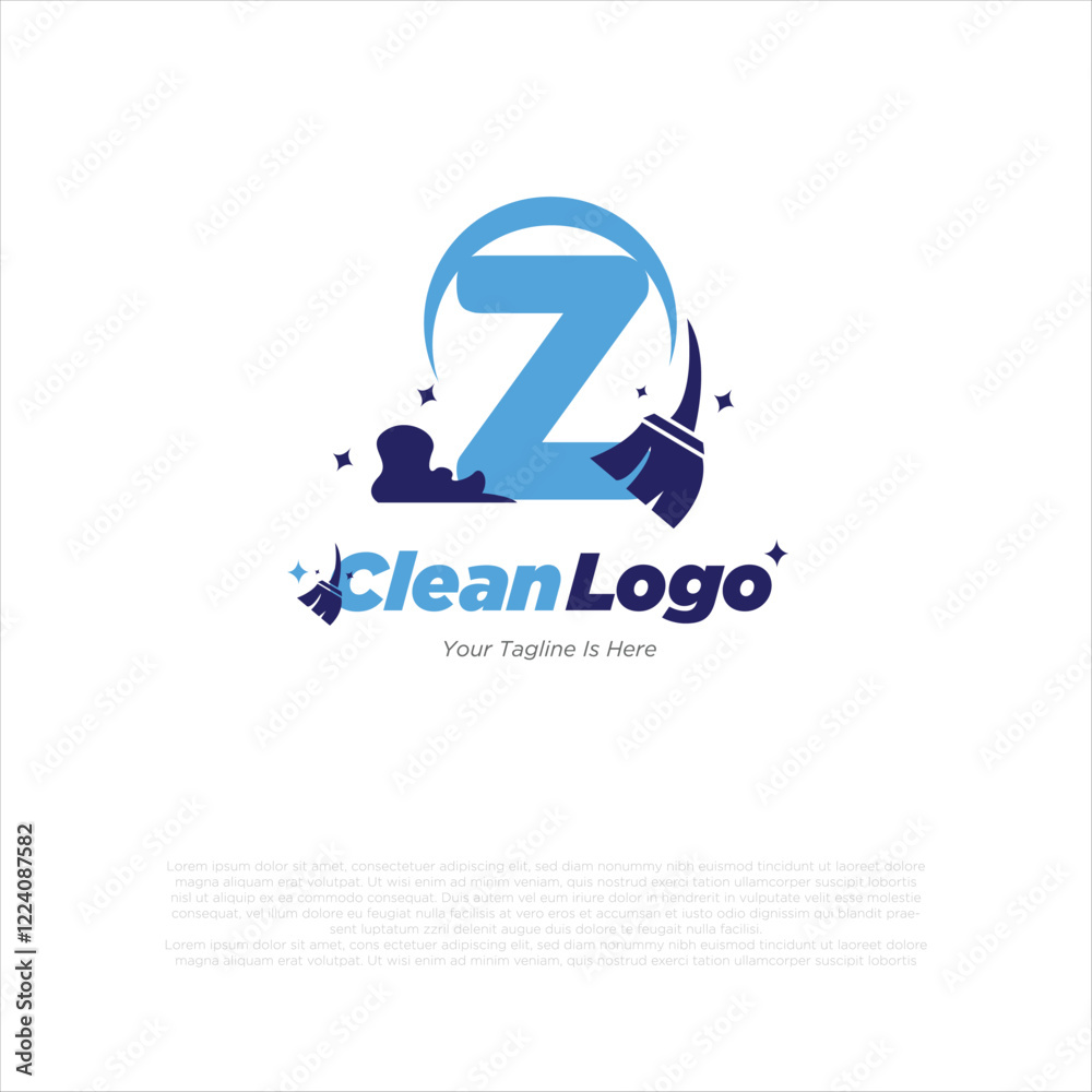 z initial letter combine with broom for cleaning service, house maintenance, repair, housecleaning, logo vector template concept z initial letter combine with broom for cleaning service, house maintenance, repair, housecleaning, logo vector template concept