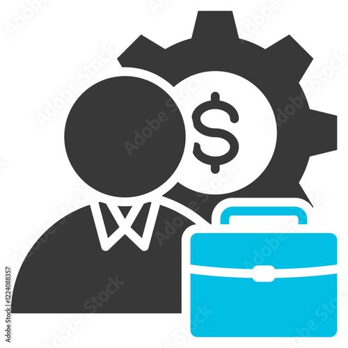 Entrepreneurship  Glyph Blue Grey Icon