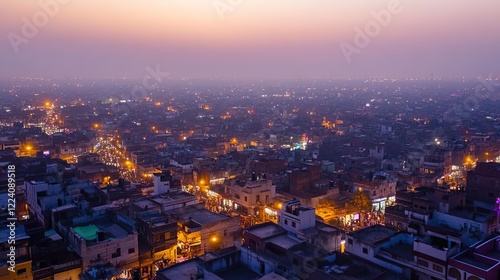 Wide-Angle View of a Luxury Apartment at Sunset