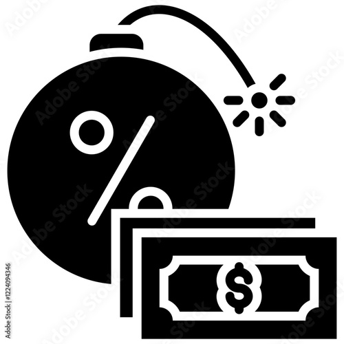 Debt Glyph Icon