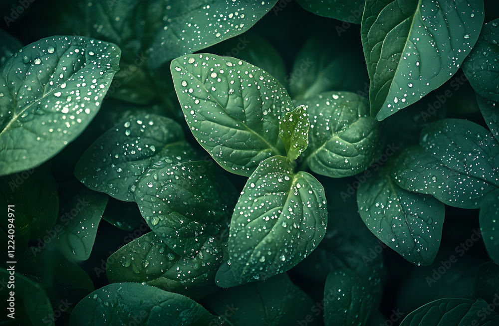 Obraz premium dew on a leaf