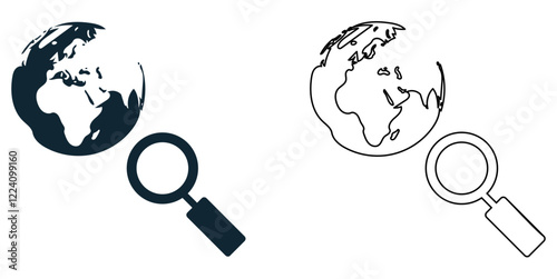 discovery icon vector, exploration, innovation, and new findings, science, research, and creative projects