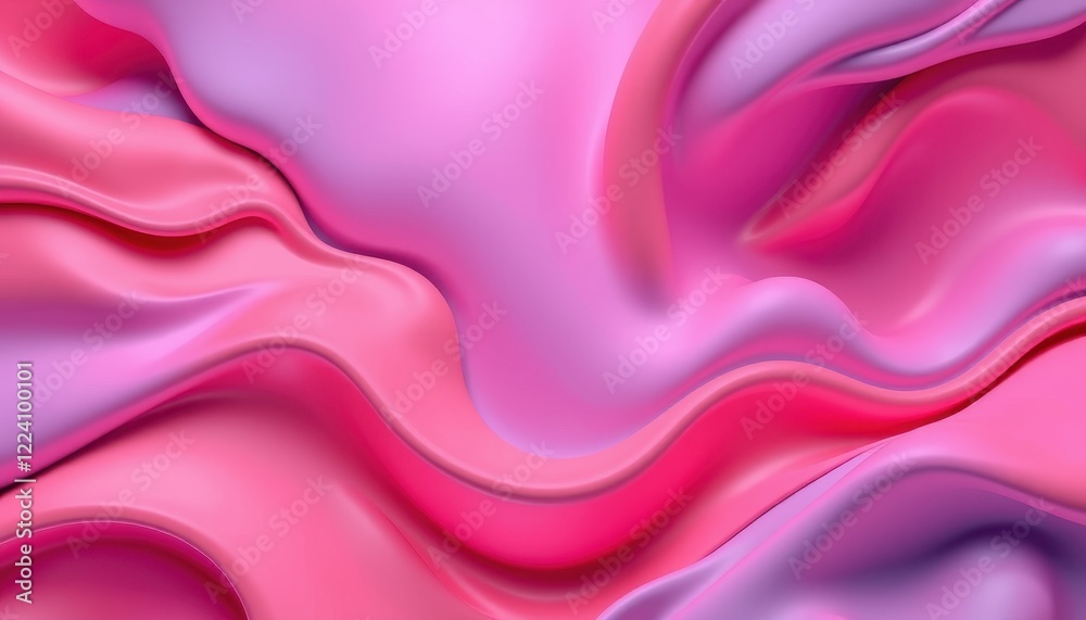 Fototapeta premium Abstract Pink and Purple Wavy Fluid Design