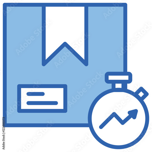 Productivity Blue White Icon