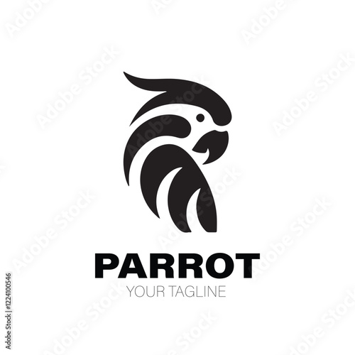 Parrot Logo. Parrot Logo Design. Parrot Logo Brand. Parrot Logo Vector Design Isolated on White Background