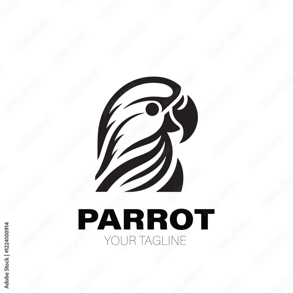 Obraz premium Parrot Logo. Parrot Logo Design. Parrot Logo Brand. Parrot Logo Vector Design Isolated on White Background