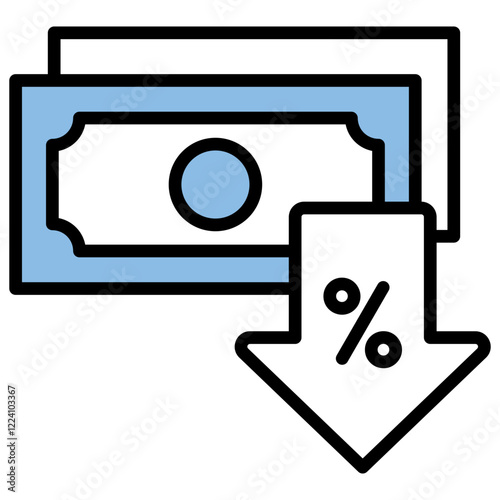 Loan Blue Black Icon