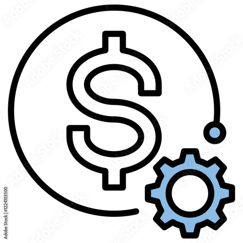 Monetary Blue Black Icon