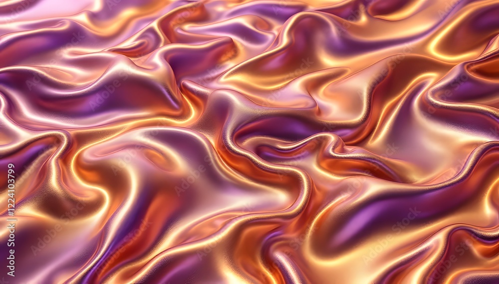 Fototapeta premium Luxurious Metallic Drape Abstract Art Background