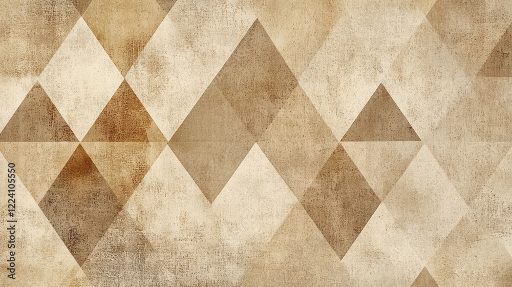 Abstract geometric pattern in earthy tones with a textured appearance. Abstract geometric pattern in earthy tones with a textured appearance.
