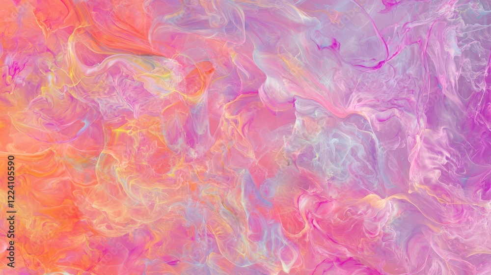 Fototapeta premium Abstract Swirl of Luminescent Ink in Vibrant Colors and Shades