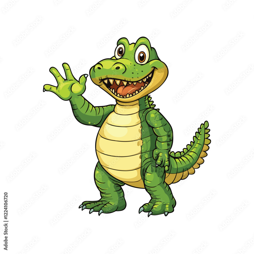 Fototapeta premium cartoon crocodile vector