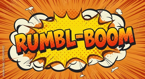 Rumbl-boom Comic Book Sound Effect Graphic photo