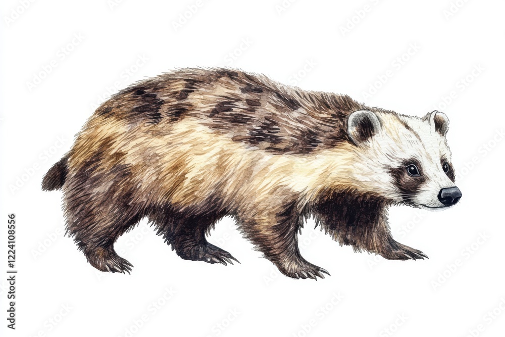 Fototapeta premium Badger isolated on white background