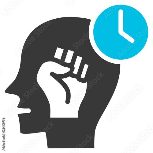 Dedication Glyph Blue Grey Icon