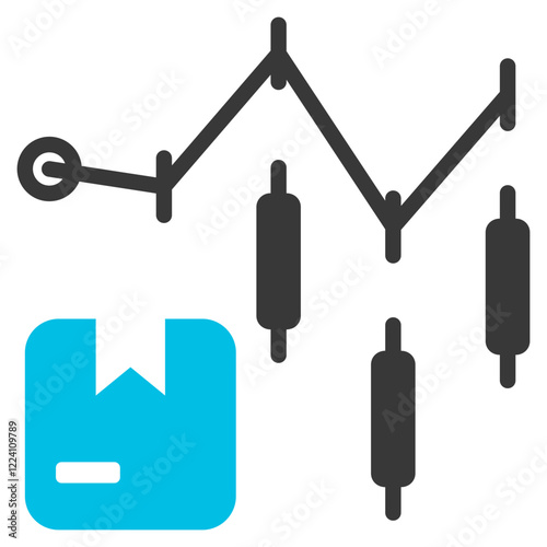 Trade Glyph Blue Grey Icon