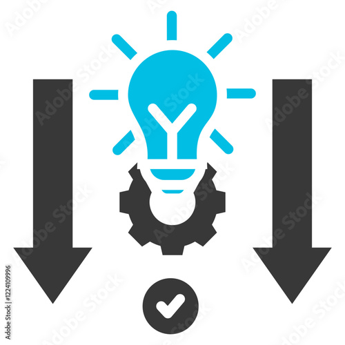 Technique Glyph Blue Grey Icon