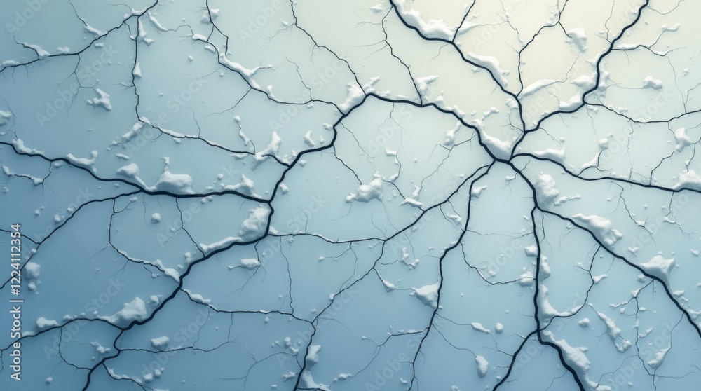 Minimalist depiction of cracked skin with simple lines and a cool color palette, conveying the harshness of cold weather Minimalist depiction of cracked skin with simple lines and a cool color palette, conveying the harshness of cold weather