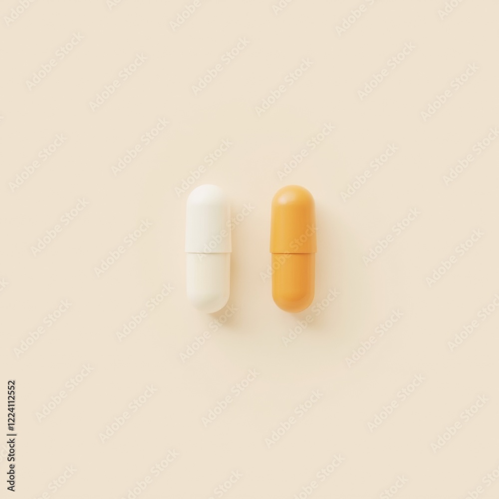 vitamin E capsule with a clean design and soft color palette vitamin E capsule with a clean design and soft color palette