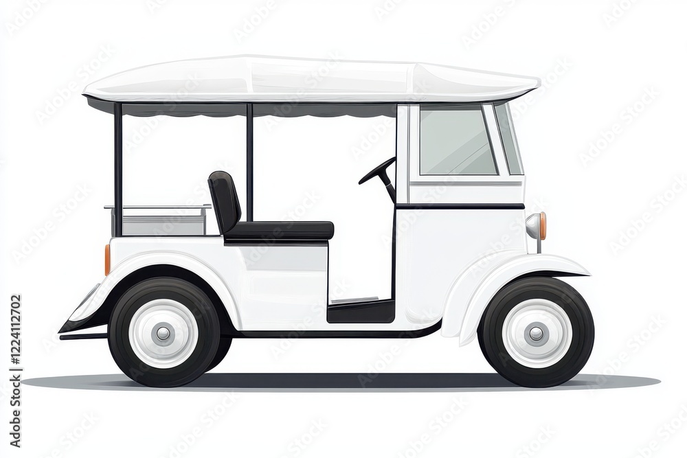 Auto Rickshaw Traditional White Vector Illustration Auto Rickshaw Traditional White Vector Illustration