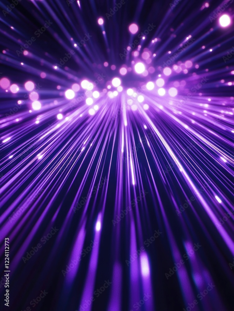 Obraz premium Close-up of Purple Light Emitting Lines