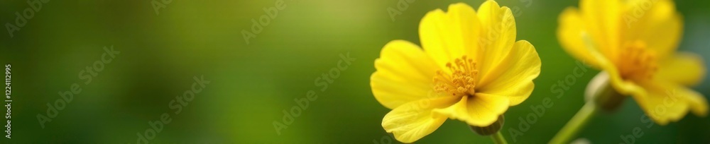 Soft yellow petals unfolding on a blooming Geranium plant, nature, unfold, flowers Soft yellow petals unfolding on a blooming Geranium plant, nature, unfold, flowers