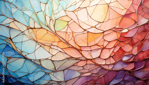 Glass abstract background with pale blending of light pastel colors