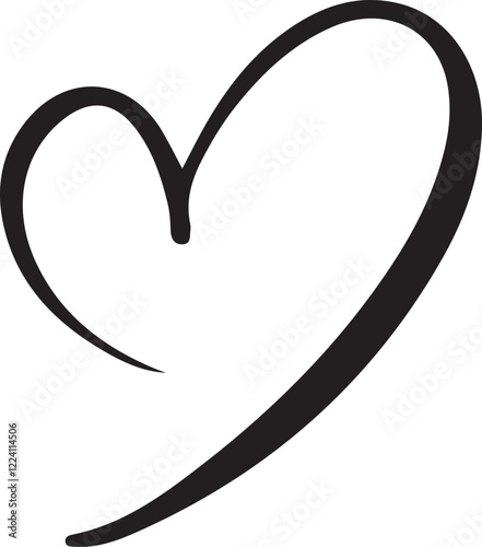Minimalist Heart Outline Logo Design