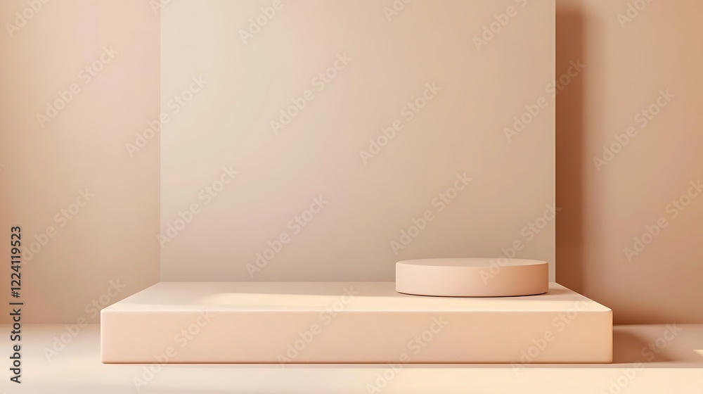 Minimalist Beige Product Display Platform Minimalist Beige Product Display Platform