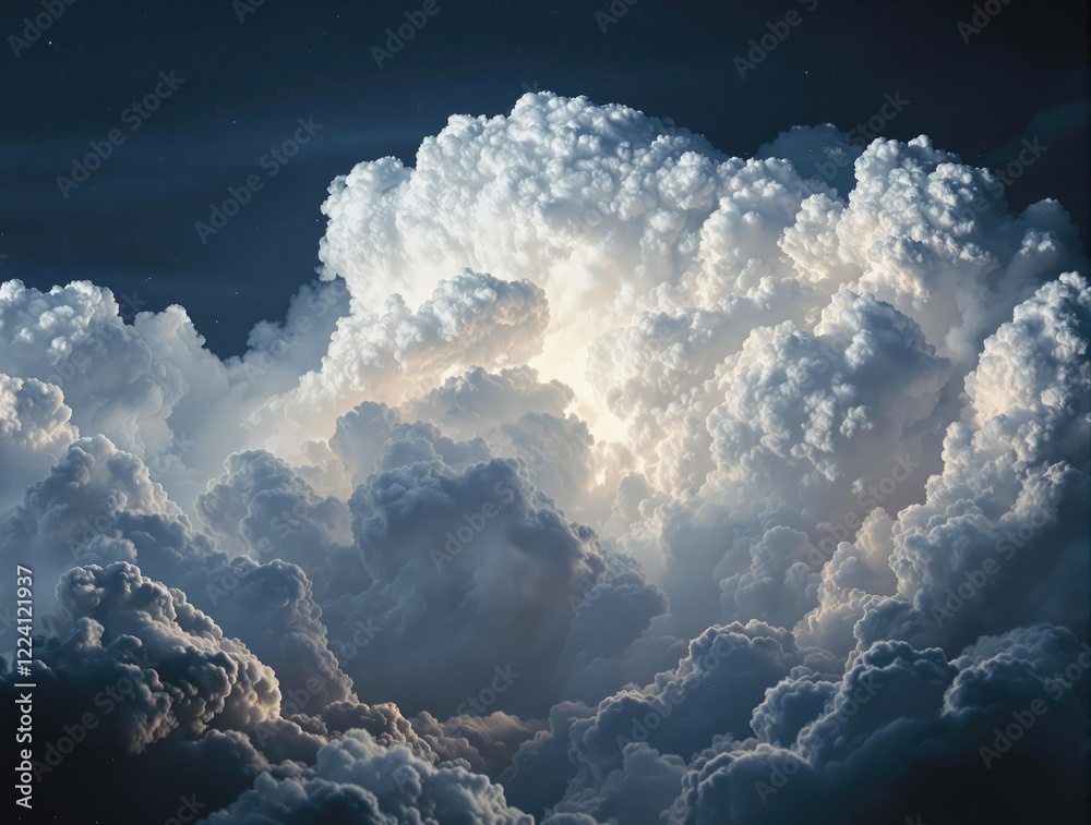 Naklejka premium Abstract white color thunderstorm design for overlays, electricity, background