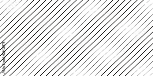 Diagonal stripe seamless pattern. Geometric classic black and white thin line background. line backgound modern