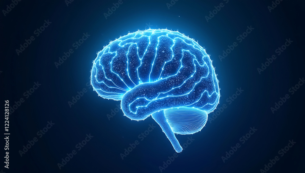 A glowing 3D AI brain interface made of interconnected circuits and digital nodes, pulsating with vibrant energy. Represents neural networks and machine learning. A glowing 3D AI brain interface made of interconnected circuits and digital nodes, pulsating with vibrant energy. Represents neural networks and machine learning.