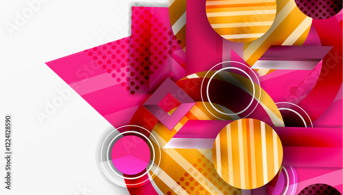 Dynamic complex geometric abstract background