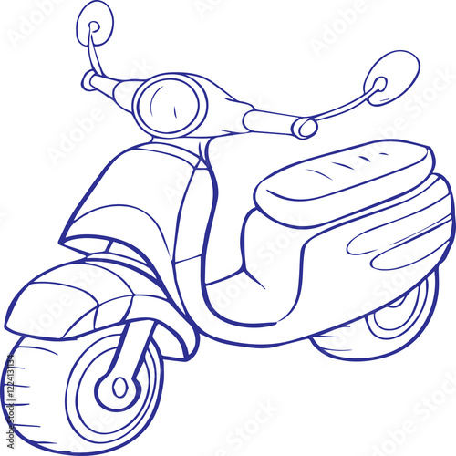 The motorbike design with color