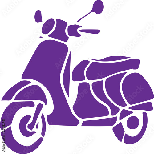 The motorbike design with color