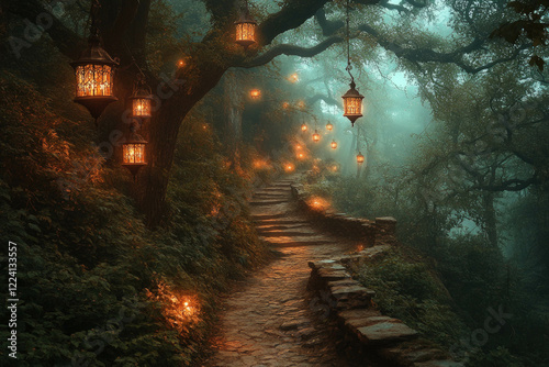 An Enchanting Forest Scene ...