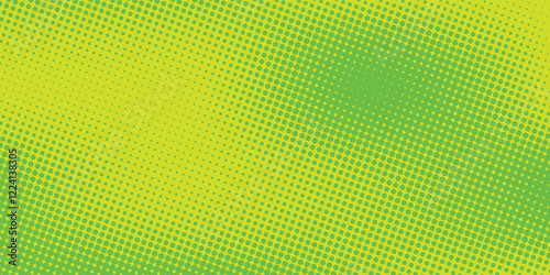 Dots halftone yellow green color pattern gradient texture background. vector ilustration