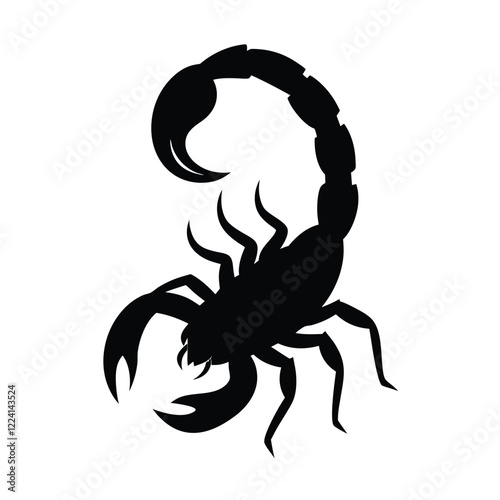 scorpion isolated on white vector Illustration