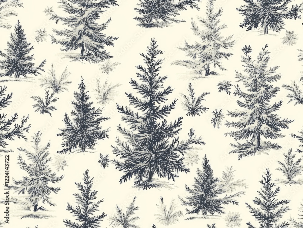 A black and white drawing of trees on a white background A black and white drawing of trees on a white background