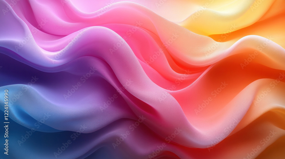 Fototapeta premium A colorful wallpaper of swirling, overlapping gradients in vibrant pastel hues