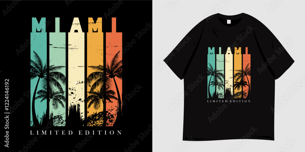 Summer beach graphic t-shirt design. Vector apparel illustration with palm tree, sunset, ocean, tropical and vacation symbols. Ready to print for t-shirts, apparel, tees, clothing and fashion. Summer beach graphic t-shirt design. Vector apparel illustration with palm tree, sunset, ocean, tropical and vacation symbols. Ready to print for t-shirts, apparel, tees, clothing and fashion.