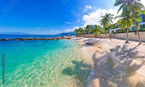 Fototapeta Naklejka Na Ścianę i Meble -  Tropical Beach in Puerto Vallarta, Mexico