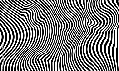 Wallpaper Mural zebra print pattern as a seamless abstract black stripes decoration vector or as a drawing element and ornament graphic design for pretty illustraton. Vertical style isolated on white background Torontodigital.ca
