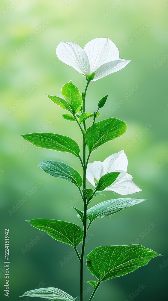 Obraz premium Inspirational quotes on a serene flower background nature calm environment soft focus viewpoint