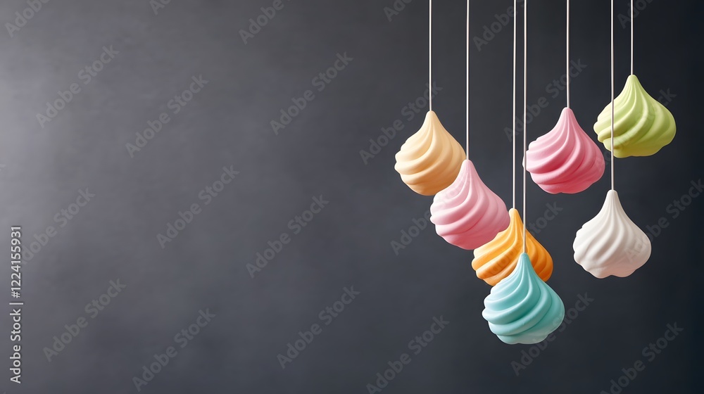 Pastel Meringue Mobile, Sweet Treats Hanging Decor - Pastel colors Pastel Meringue Mobile, Sweet Treats Hanging Decor - Pastel colors