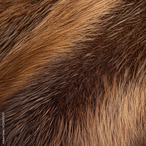 Macro shot of beaver fur nature animal close-up rich dark brown tones soft texture wildlife photo