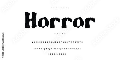 horror font alphabet typography typeface ABC
